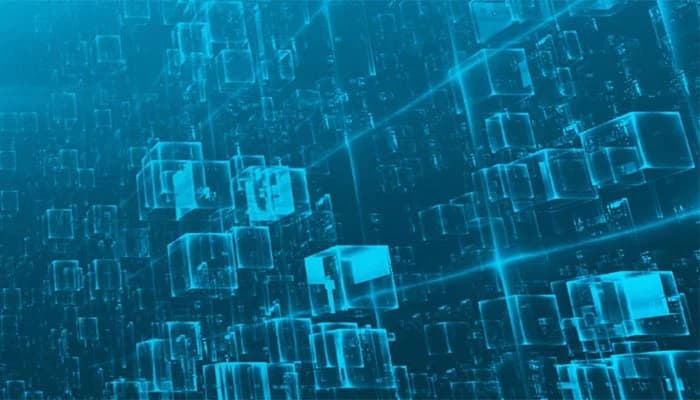 Abstract financial image of blockchain/digital assets.