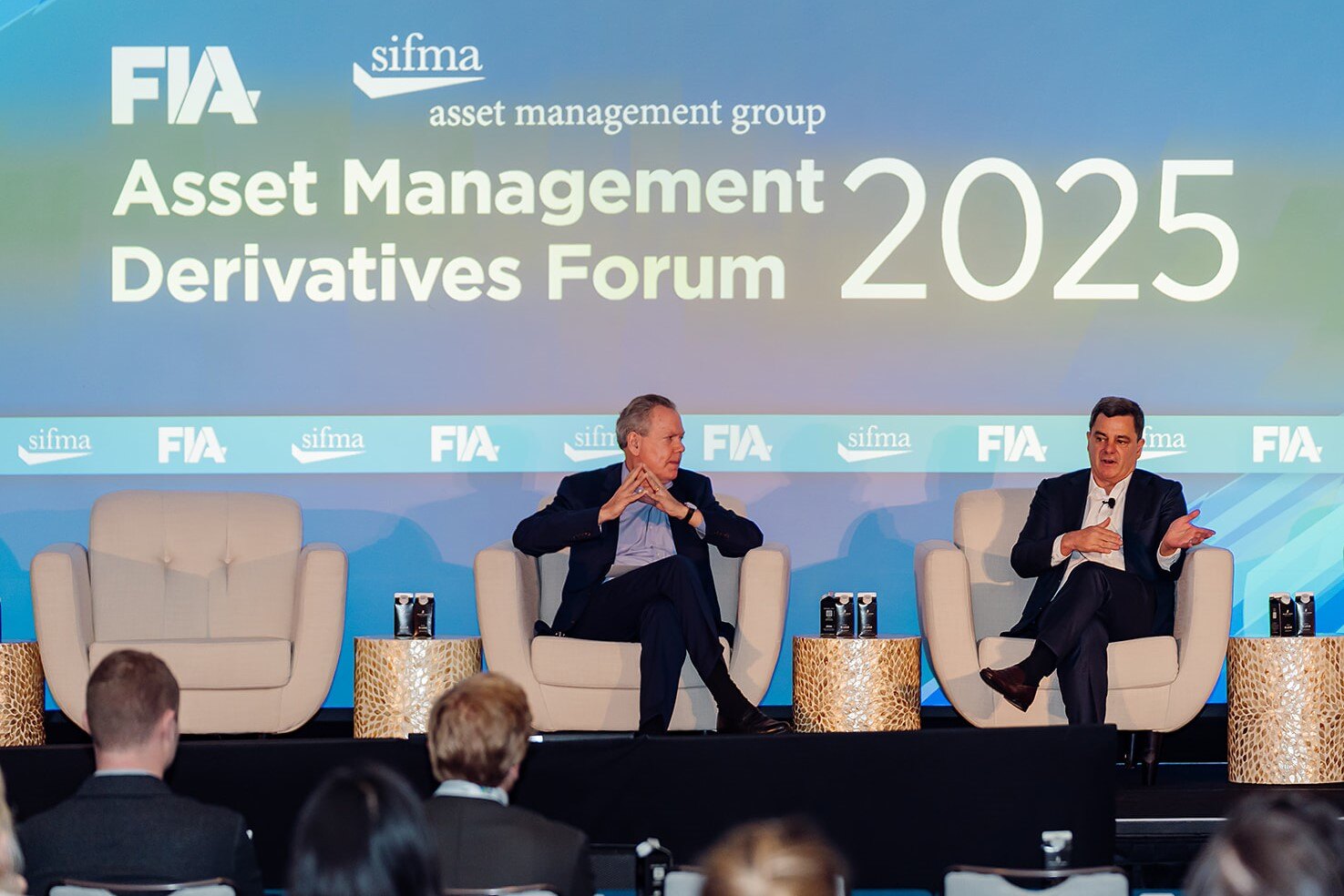 SIFMA's Ken Bentsen and Citadel Securities president, Jim Esposito at the Asset Management Derivatives Forum 2025